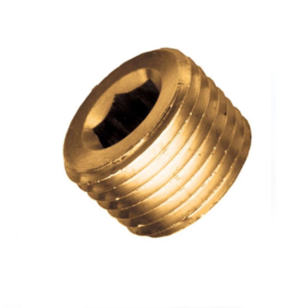 109CS-E ANDERSON BRASS FITTING<BR>3/4" NPT MALE HEX COUNTERSUNK PLUG